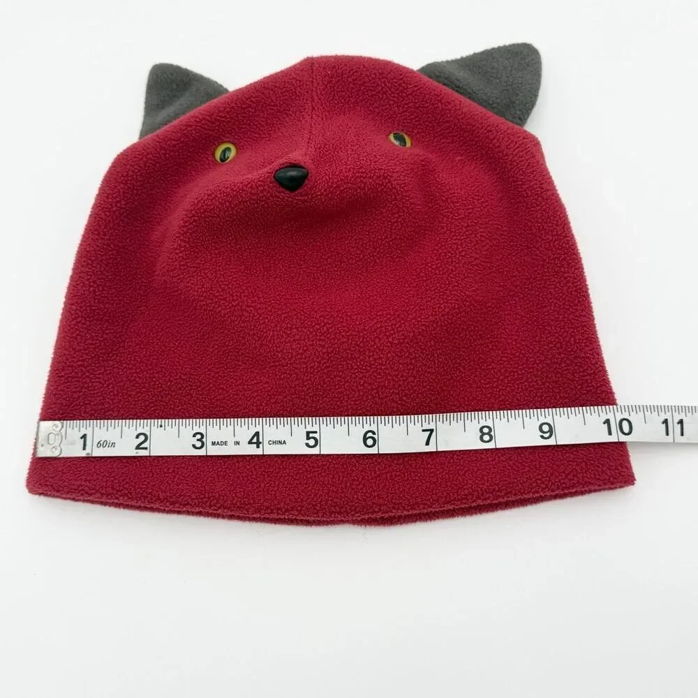 The Mouse Works Red Fox Fleece Beanie Hat - One Size Fits Most OSFM
